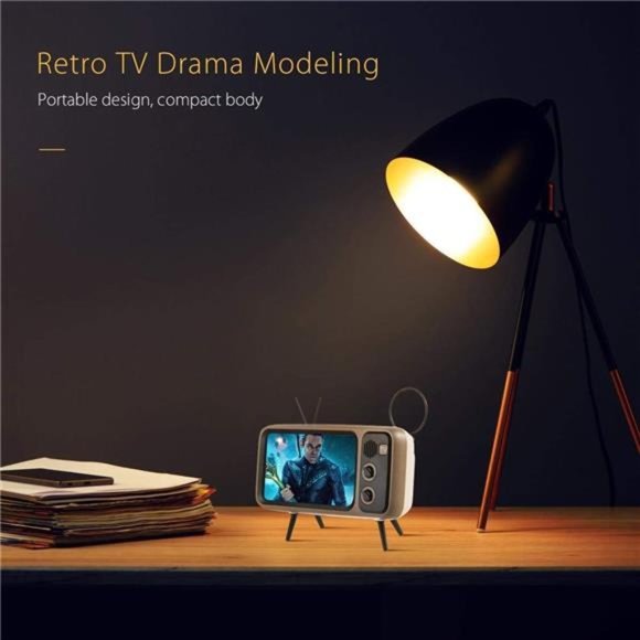 Wireless Bluetooth Speakers Retro TV Style Stand Holder, Cartoon Desktop Bracket - Picture 2 of 6